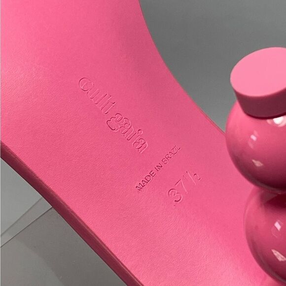 CULT GAIA Vita Vinyl Stacked Heel Mules size 37.5 - Picture 13 of 13